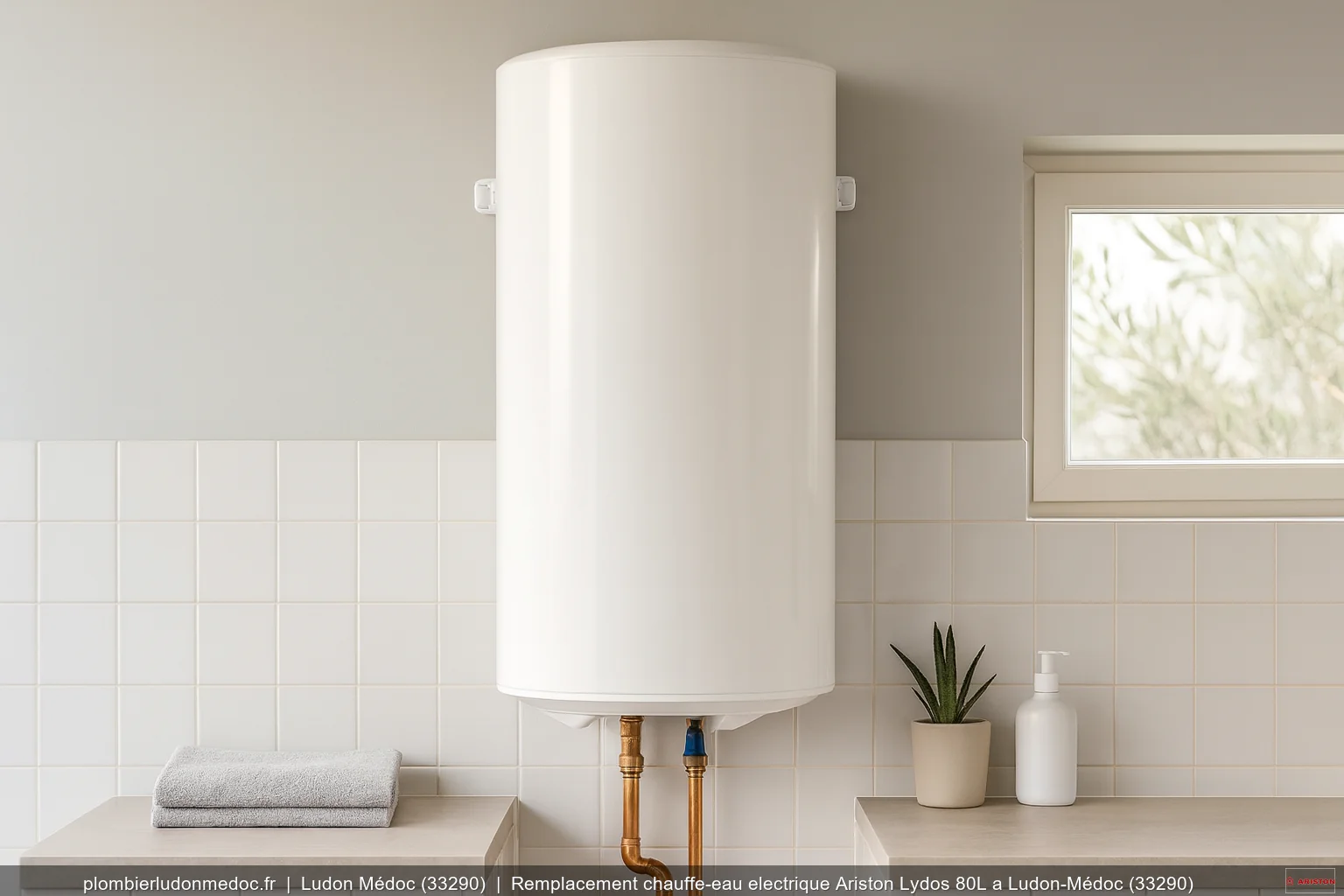 Remplacement chauffe-eau electrique Ariston Lydos 80L a Ludon-Médoc (33290)